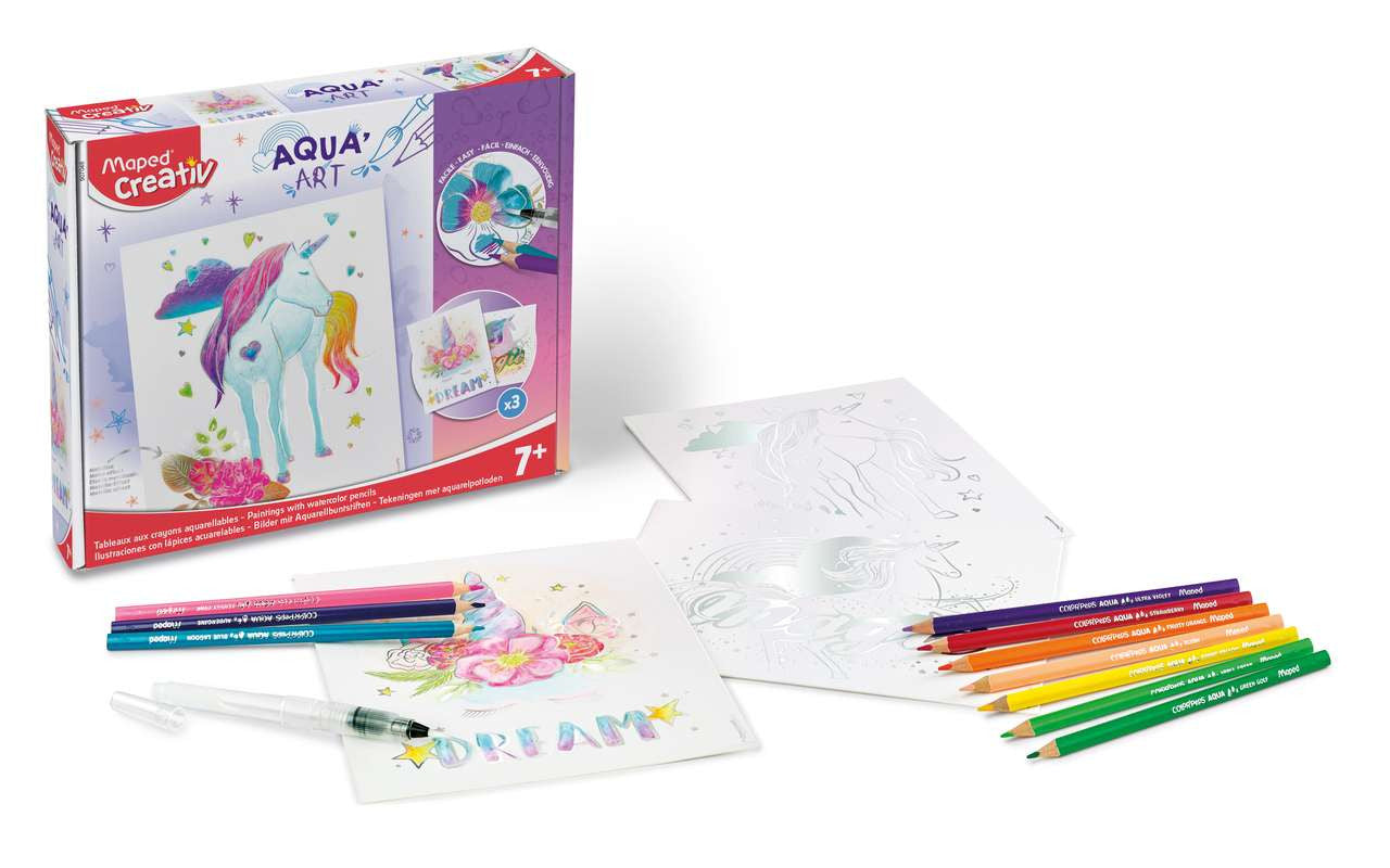 UNICORN AQUA ART WATERCOLOR CREATIVE 14PCS