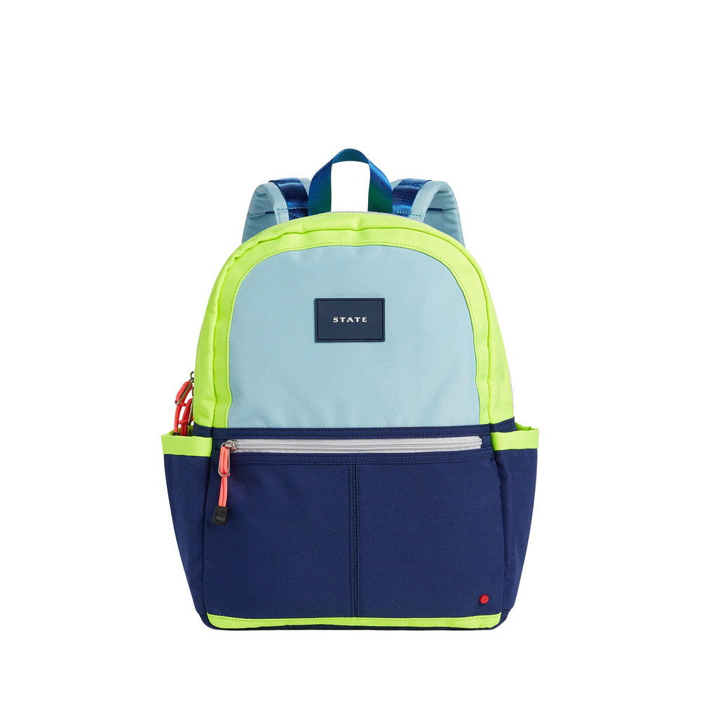 Kane Kids Travel Navy & Neon Green Backpack (4-8 years)