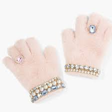 SUPER SMALLS PINK CHENILLE GLOVES