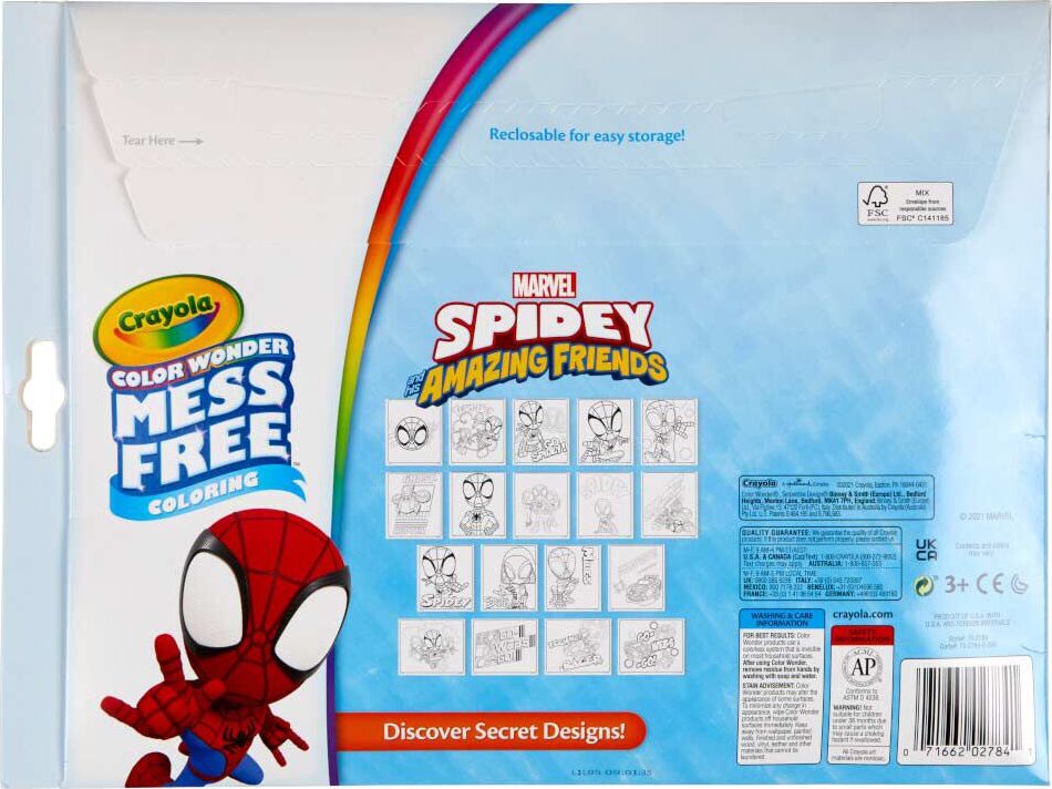 Color Wonder Coloring Pad & Markers, Spidey and his Amazing Friends