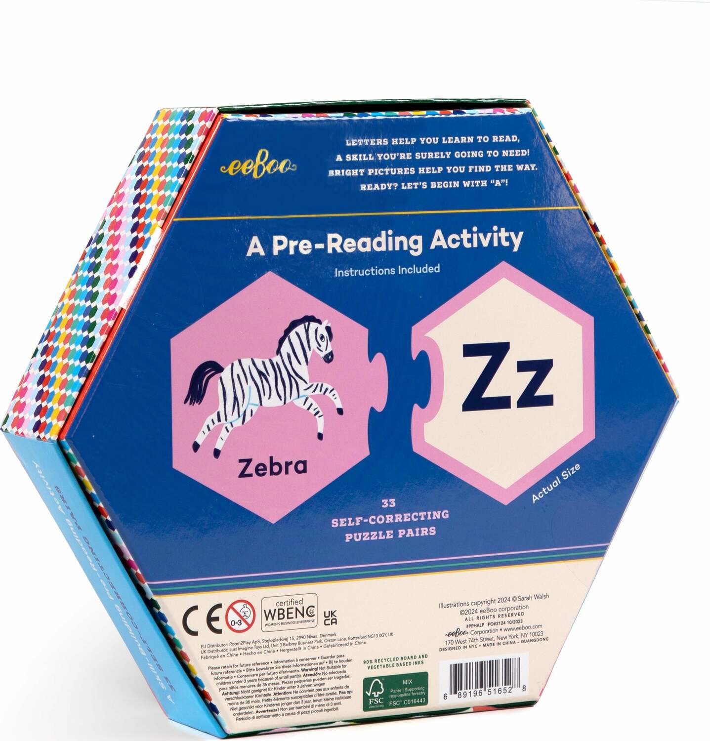 Alphabet Hexagon (hexagon puzzle pairs)