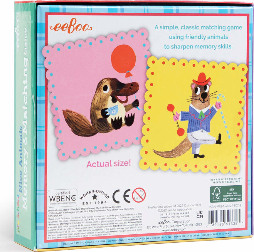 Pre-School Nice Animals Memory Game