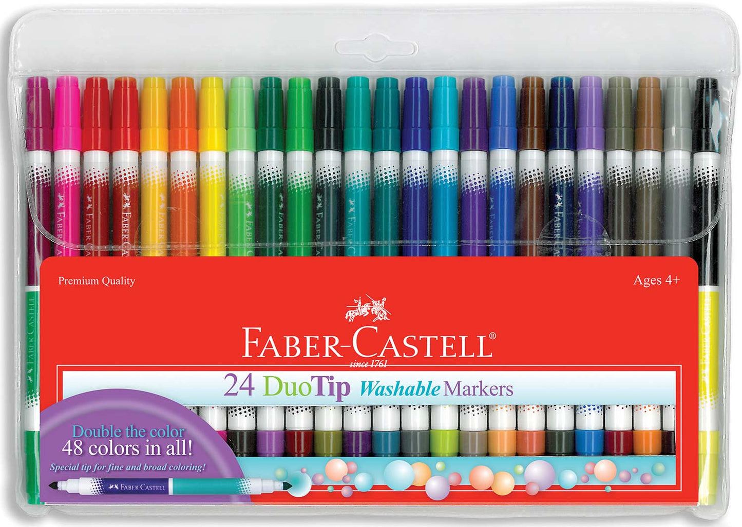 24 CT Duo TIP Washable Markers (48 Colors Total)