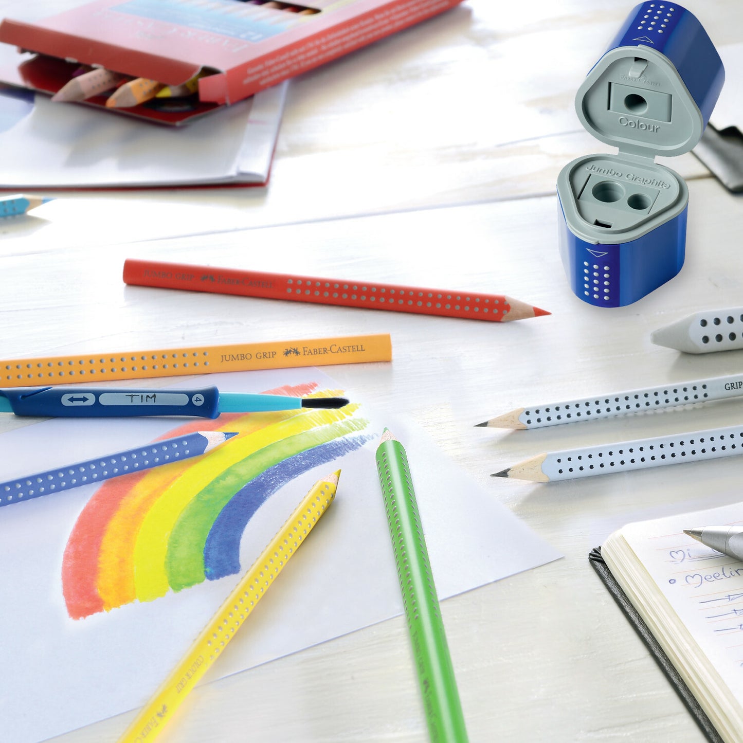 Single Grip Trio Pencil Sharpener, Blister