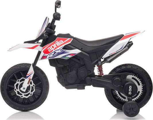 12V Aprilia Motorcycle 1 Seater Ride-on (White)
