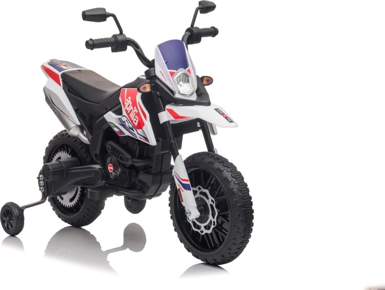 12V Aprilia Motorcycle 1 Seater Ride-on (White)