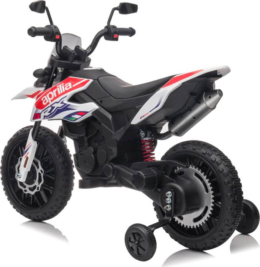 12V Aprilia Motorcycle 1 Seater Ride-on (White)