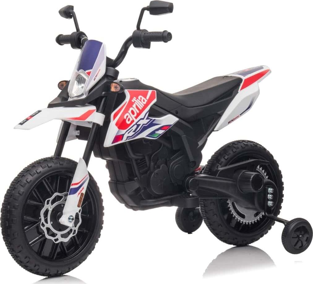 12V Aprilia Motorcycle 1 Seater Ride-on (White)