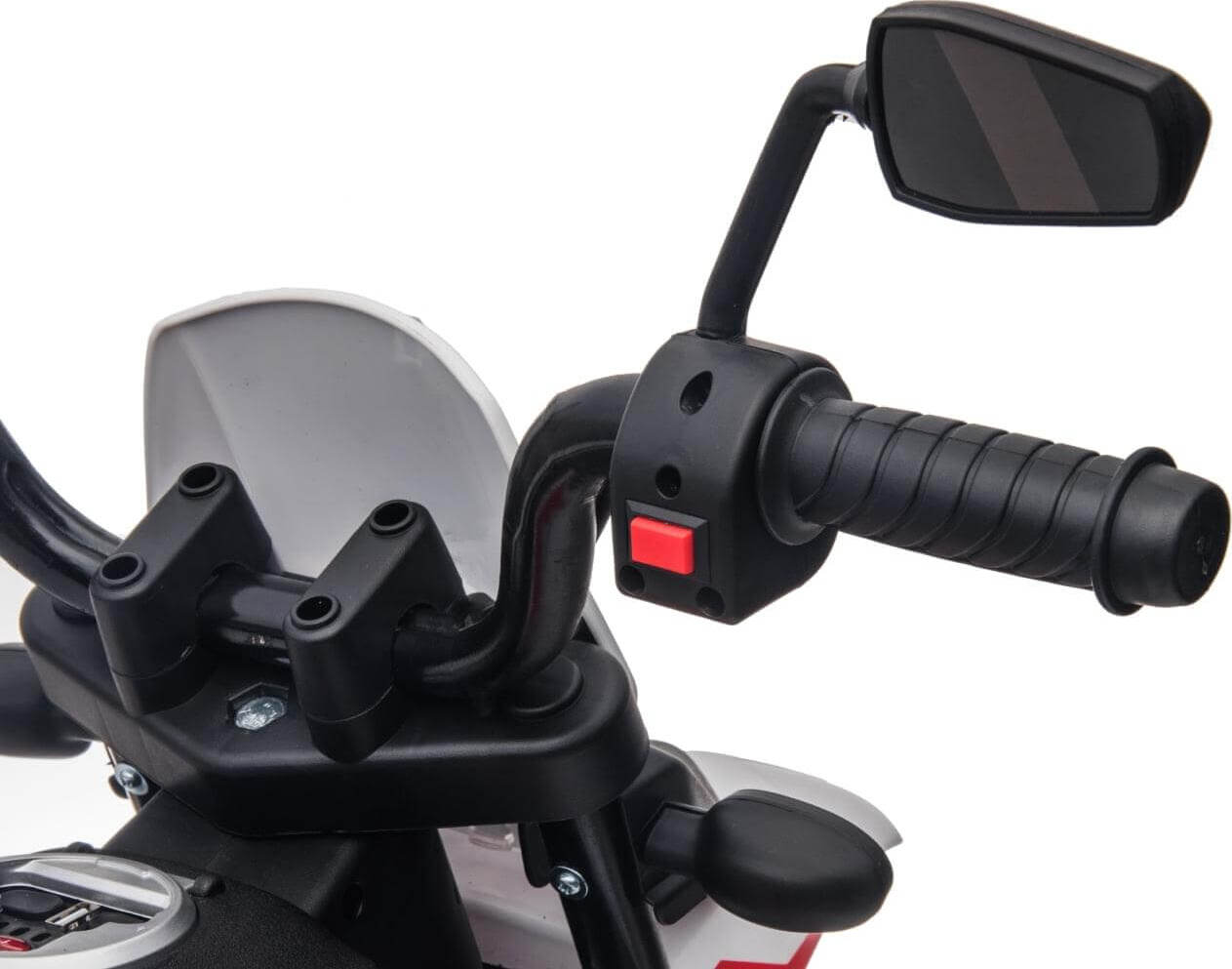 12V Aprilia Motorcycle 1 Seater Ride-on (White)