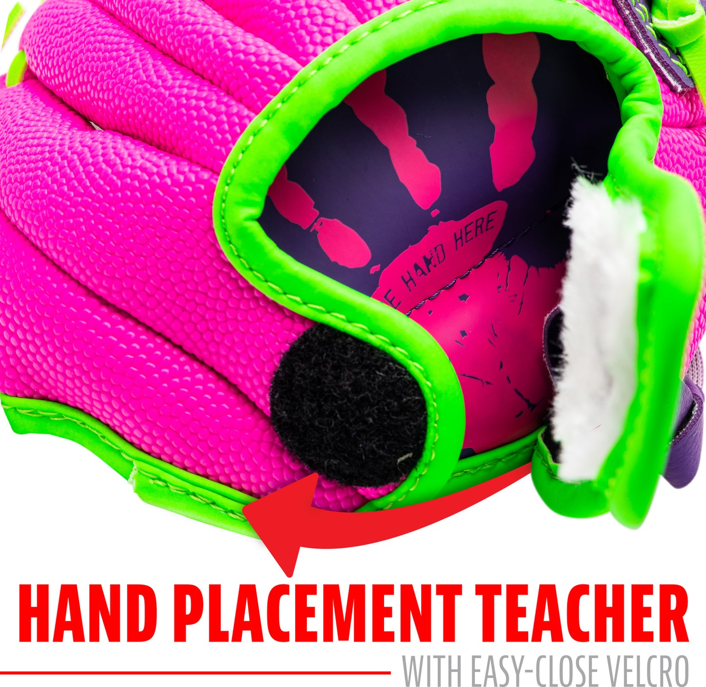 8.5 Pink/Purple Airtech Baseball Glove with Ball