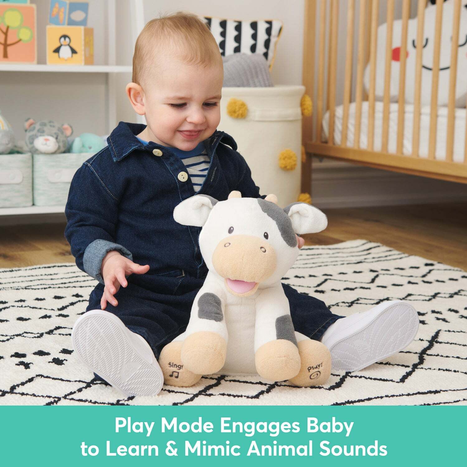 Animated Buttermilk The Cow, 12 In