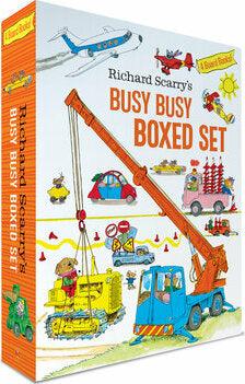 Richard Scarry's Busy Busy Boxed Set: Busy Busy Airport; Busy Busy Cars and Trucks; Busy Busy Construction Site; Busy Busy Farm