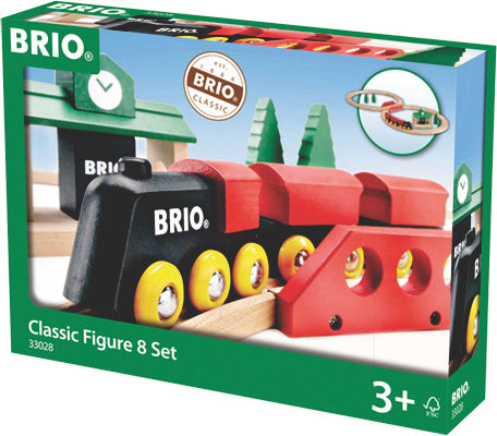 BRIO Classic Figure 8 Set packaging with toy train and accessories