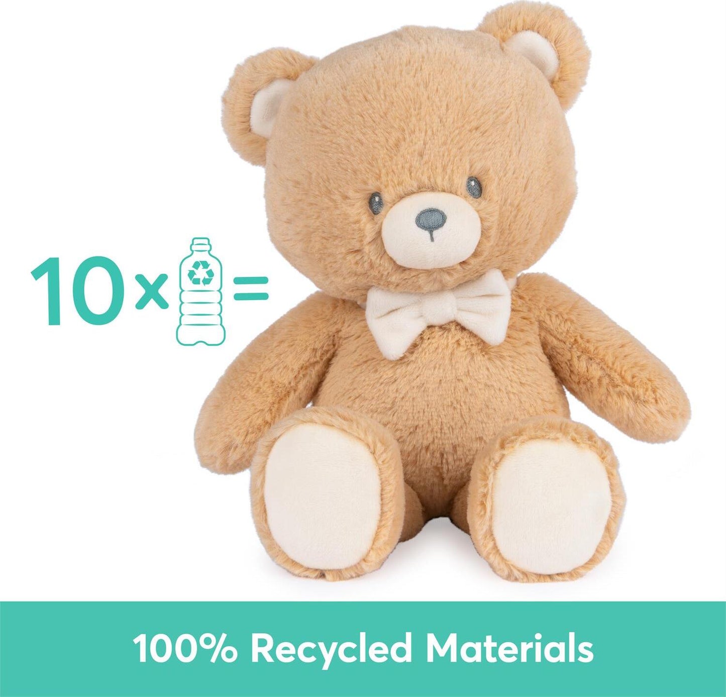 Gund 100% Recycled Teddy Bear, Brown, 13-Inch