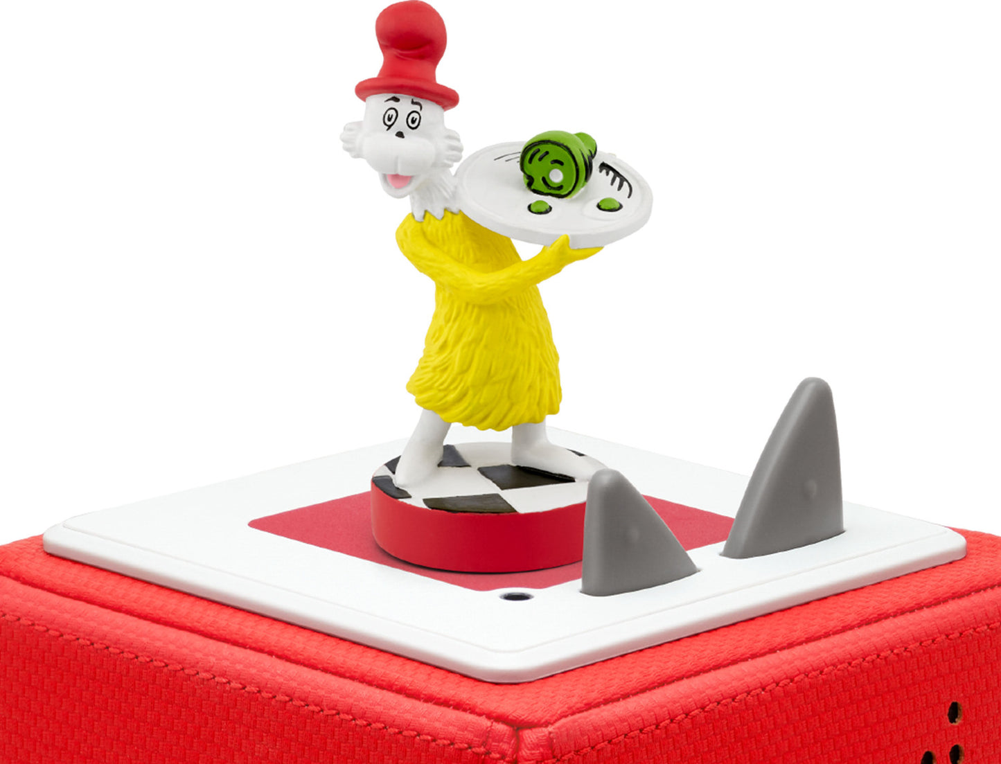 Animated character figurine on a red base with a white platform