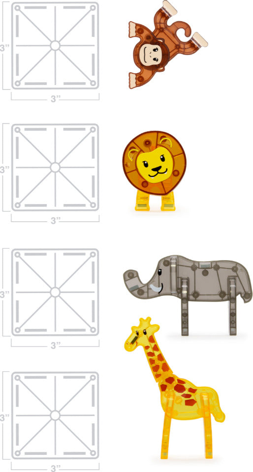 Magna-Tiles Safari Animals 25-Piece Set Magnatiles