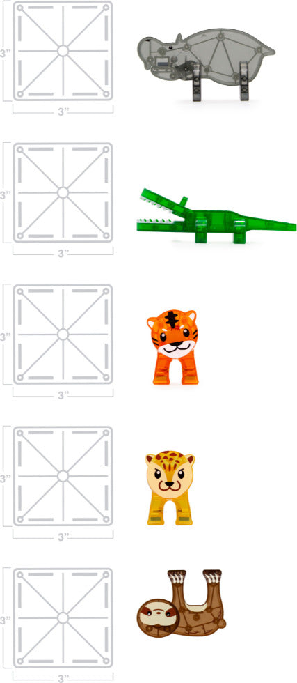 Magna-Tiles Jungle Animals 25 Piece Set Magnatiles