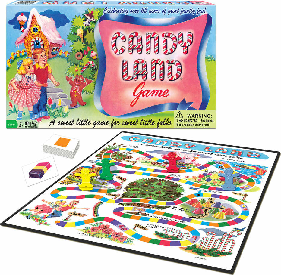 Retro style CandyLand Board game box and board