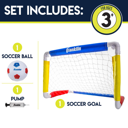 SOCCER GOAL SET 24 INCH W/BALL AND PUMP FRANKLIN 3+