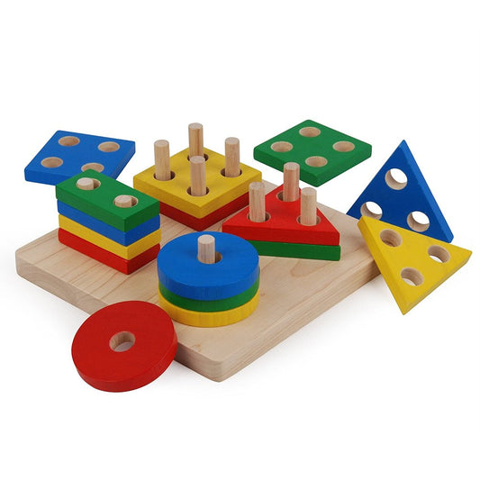 Geometric Wooden Sorting Board