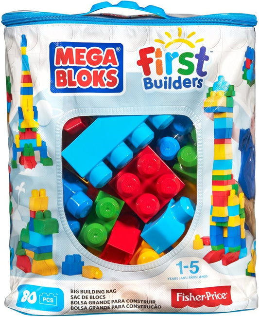 Mega Bloks First Builders Big Building Bag, 80-Piece (Classic)
