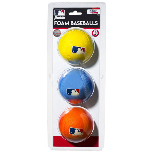 MLB 70Mm Foam Baseball 3Pk (Assorted Colors)
