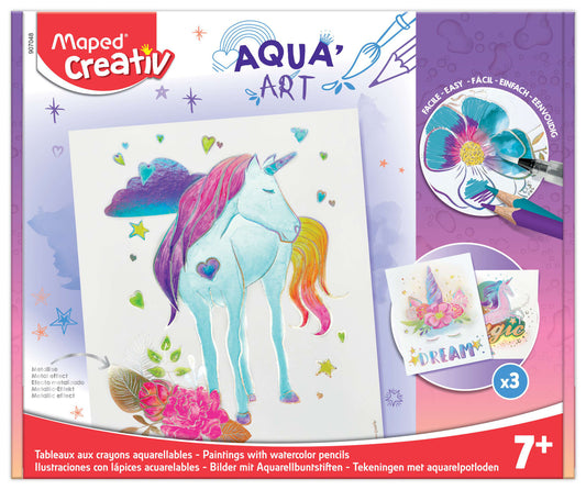 UNICORN AQUA ART WATERCOLOR CREATIVE 14PCS
