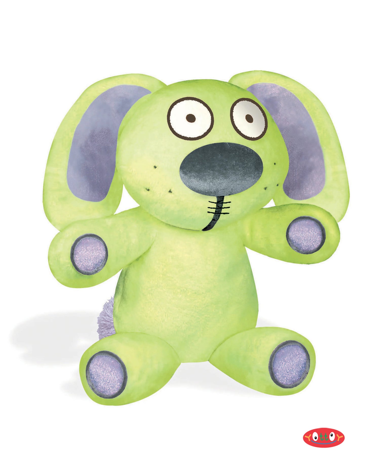 It's knuffle bunny plush dog green and greyish
