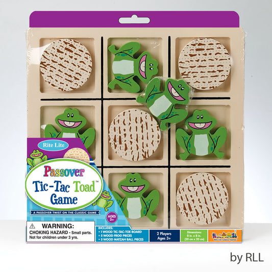 Passover Tic-Tac-Toad Wood Game