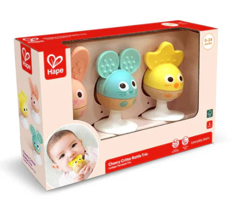 HAPE-CHEERY CRITTER RATTLE TRIO