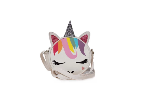 GLITTER RAINBOW UNICORN CROSSBODY BAG
