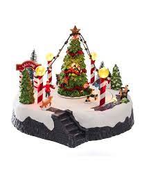 7" Led Ice Rink W/ Tree Tblp