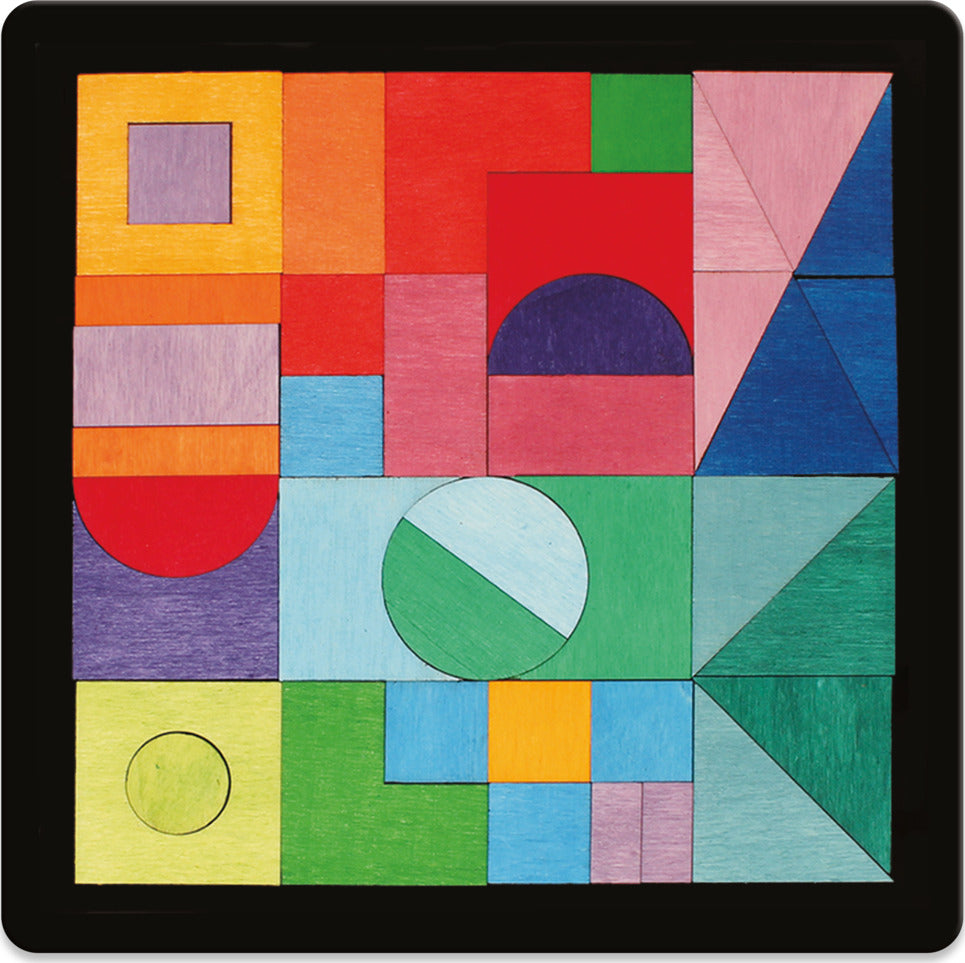 39 pcs wooden color shape puzzles