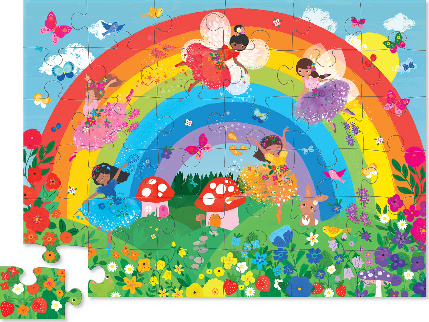 Rainbow With Colorful Fairies