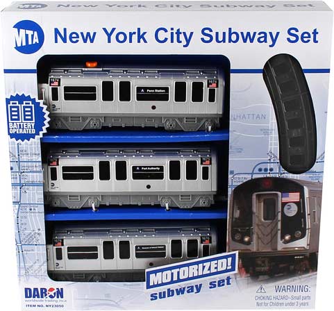 Mta Motorized Nyc Subway Train Set W/Track