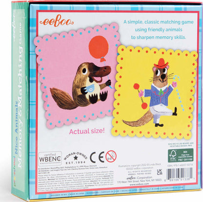 Pre-School Nice Animals Memory Game