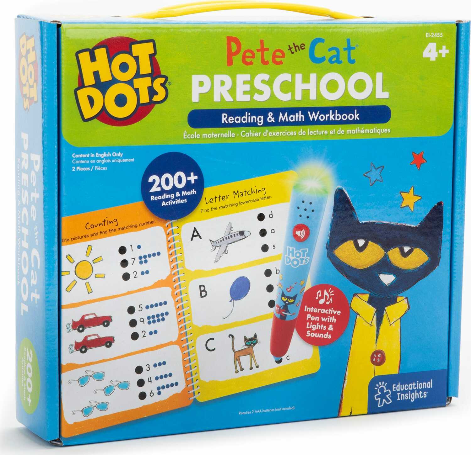 Hot Dots Pete the Cat Preschool Reading and Math