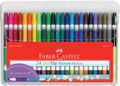 24 CT Duo TIP Washable Markers (48 Colors Total)