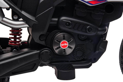 12V Aprilia Motorcycle 1 Seater Ride-on (White)
