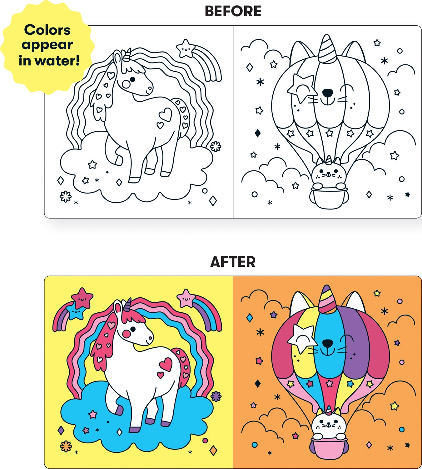 Unicorn Dreams Color Magic Bath Book
