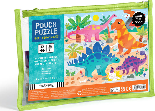 Mighty Dinosaurs 12 Piece Pouch Puzzle