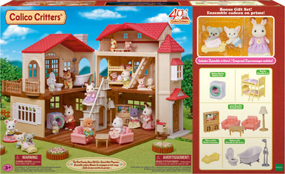 Calico Critters playset packaging with toy house and figures