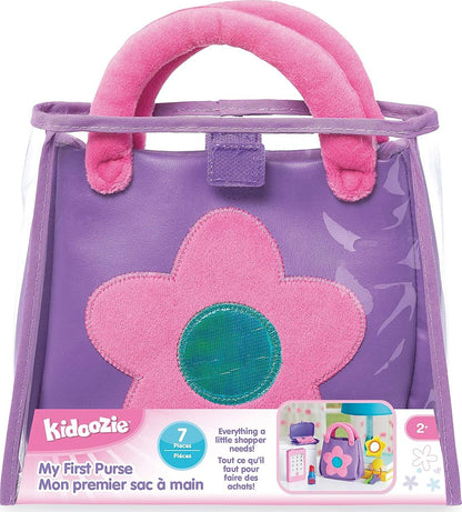 This adorable purple and pink pretend purse set is perfect for little shoppers ages 2 and up. It includes 7 fun accessories—such as a play wallet, debit card, lipstick, keys, mirror, and cell phone—encouraging imaginative play and helping toddlers develop their creative skills through engaging, hands-on fun.