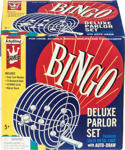 Bingo Deluxe Parlor Set packaging with Schylling Games branding