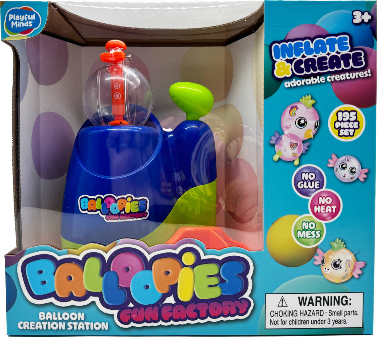 Balloon creation station toy with packaging featuring Balloopies branding.