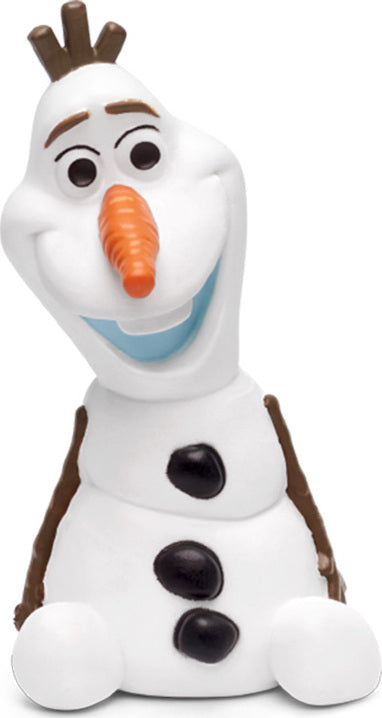 Toy figure of a snowman with a carrot nose and brown boots on a white background