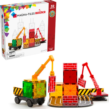 Magna-Tiles Builder 32 Piece Set Construction Magnatiles