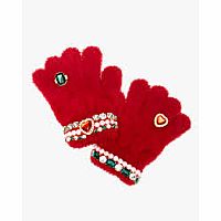 RUBY RED JEWELED GLOVES