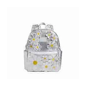 3D Daisy Silver Kids Backpack age 4-8