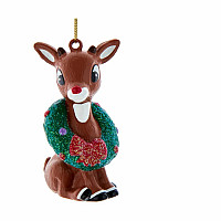 Rudolph The Red Nose Reindeer® With Wreath Ornament